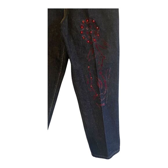 Lawman‎ Western Jeans Women's Size 7 Bareback High Rise Studded 26 x 25 Indigo - Picture 3 of 5